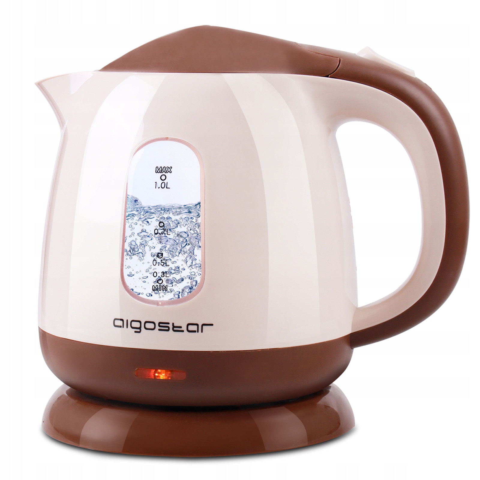 Rýchlovarná kanvica Aigostar Romeo 1100 W 1 l béžová/hnedá